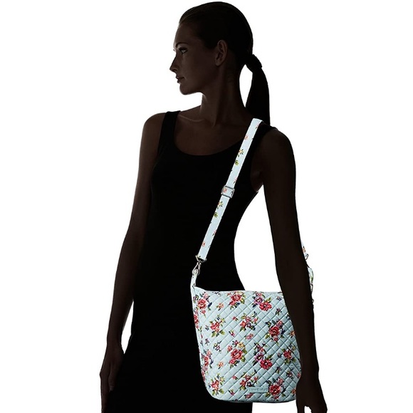 Vera Bradley Water Bouquet Carson Hobo Bag Blue - Picture 6 of 6